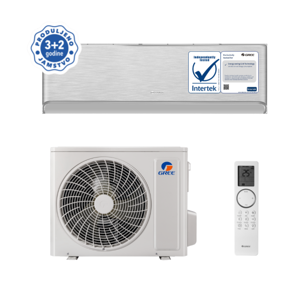 GREE, klima uređaj komplet AIRY srebrna GWH09AVCXB-K6DNA1B/I S/GWH09AVCXB-K6DNA1B/O - 2,70kW